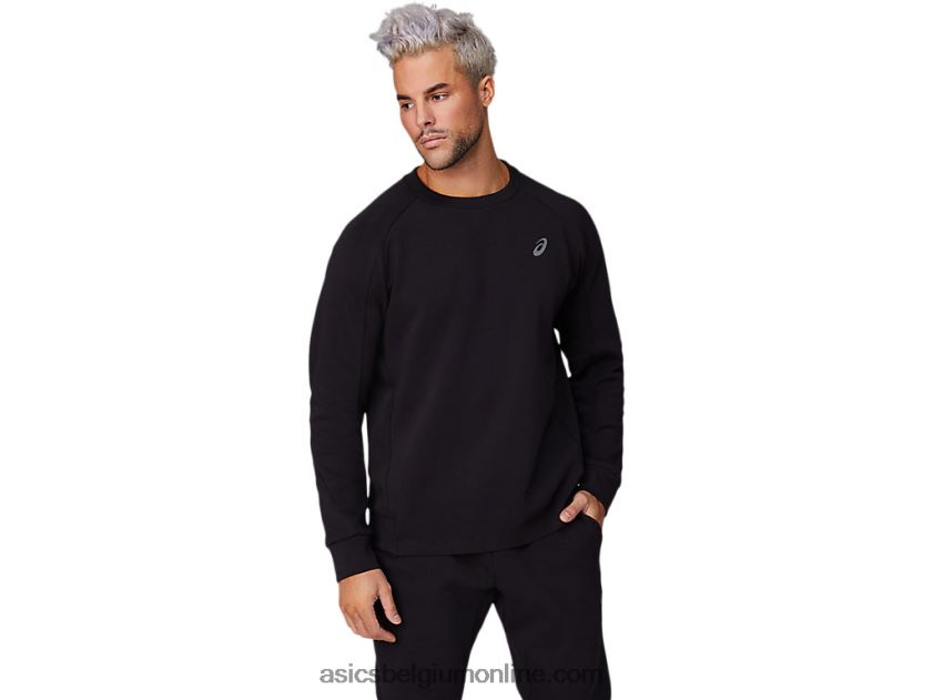 gebreide crew voor heren V6HXR21667 prestatie zwart Asics