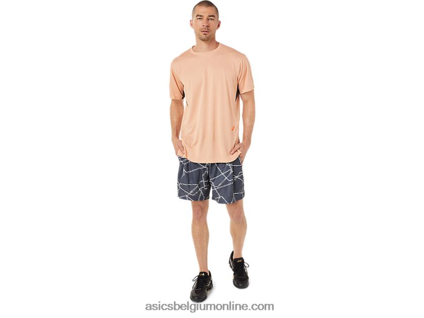 gel-cool print herentop met korte mouwen V6HXR21452 zomerse duinheide Asics