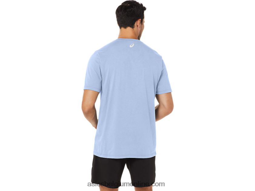gestreept T-shirt met korte mouwen V6HXR228 zachte lucht Asics
