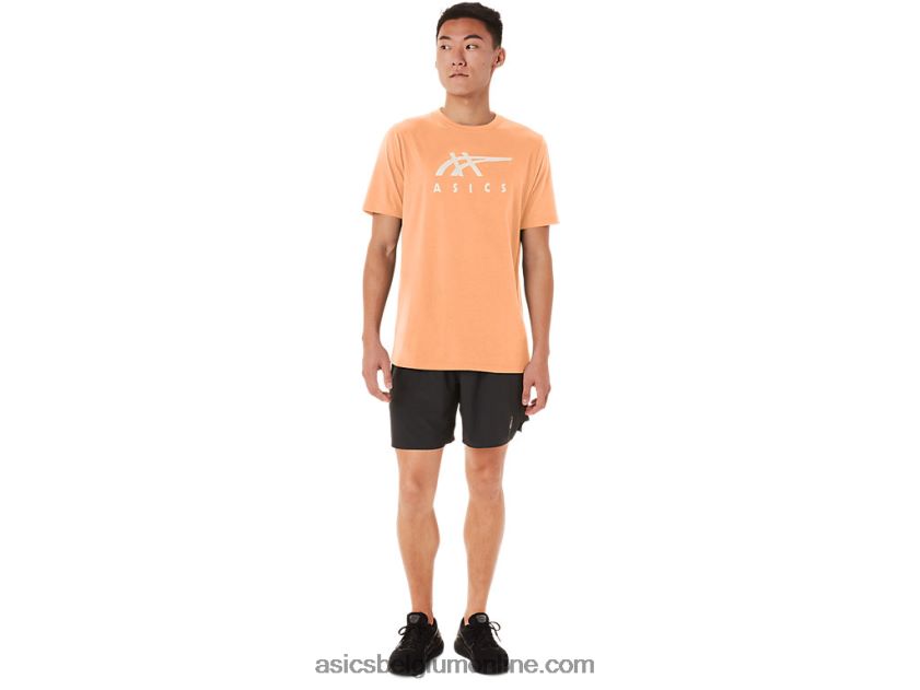 gestreept T-shirt met korte mouwen V6HXR270 zomer duin Asics