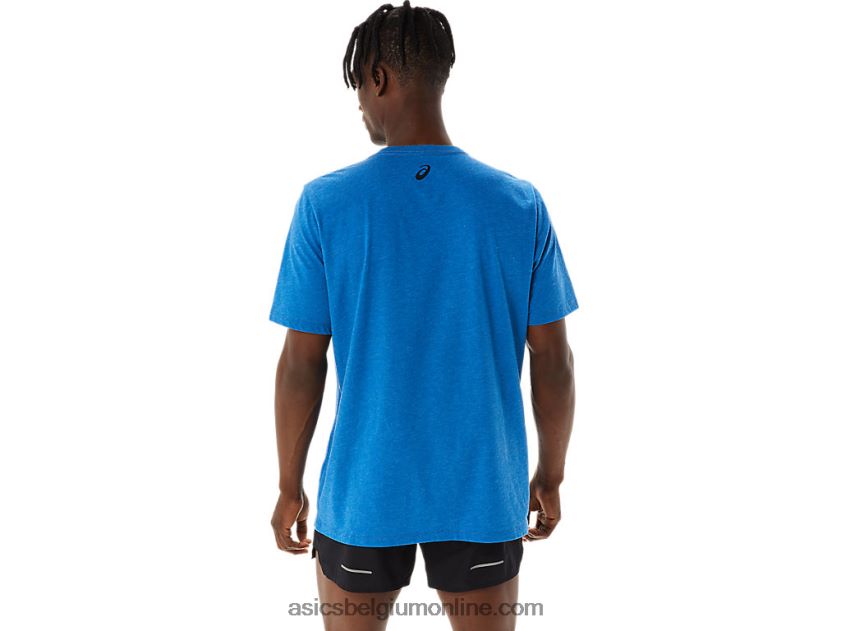 gestreept T-shirt met korte mouwen V6HXR2850 meer rijden heide Asics
