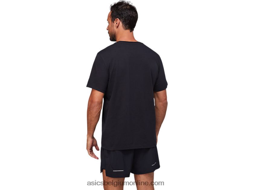 grafische top met korte mouwen V6HXR21757 prestatie zwart Asics