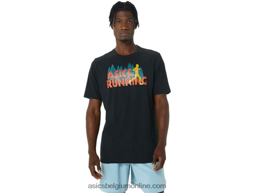 groenblijvend trailrun-T-shirt V6HXR21059 prestatie zwart Asics