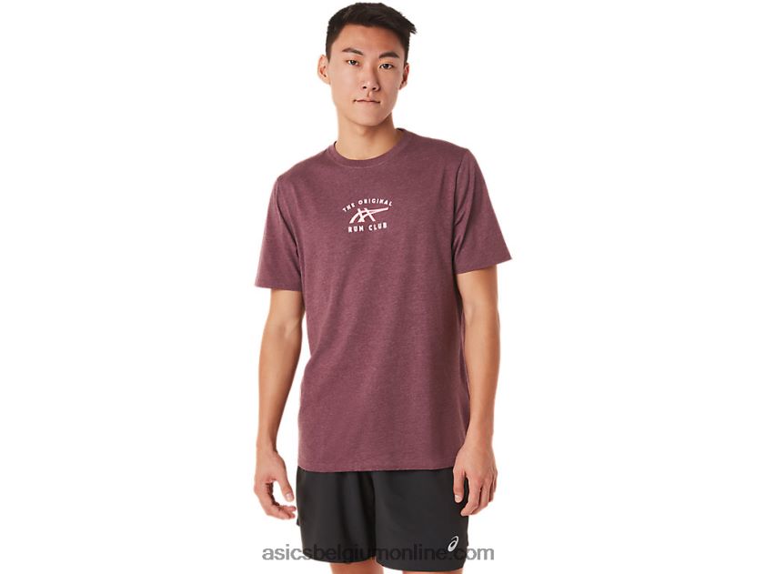 hardloopclub-T-shirt met korte mouwen V6HXR21462 diepe marsheide Asics