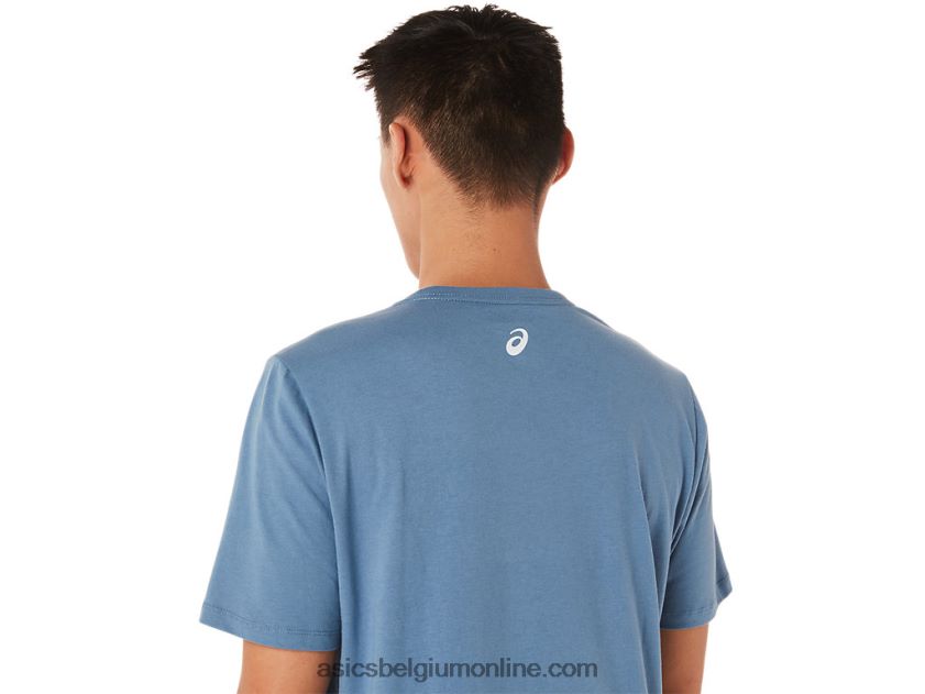 hardloopclub-T-shirt met korte mouwen V6HXR21700 stormblauw Asics