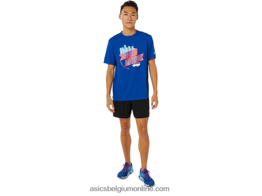 heren bos confectie korte mouw ii V6HXR21698 blauw Asics