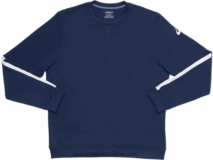 heren french terry crew V6HXR22089 team marine/team wit Asics