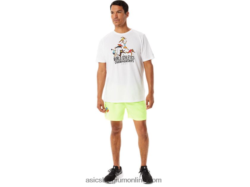 heren grafische korte mouw wc V6HXR21286 briljant wit Asics