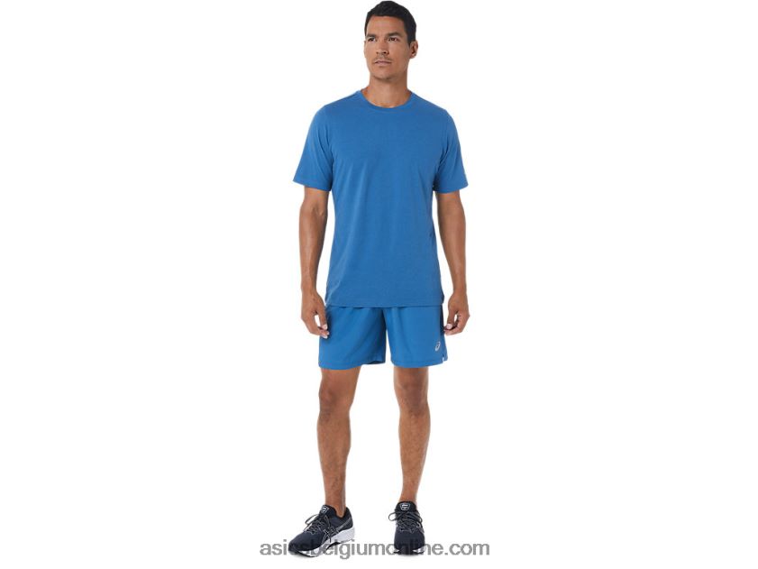 heren hthr tech top met korte mouwen V6HXR21055 azuurblauwe heide Asics