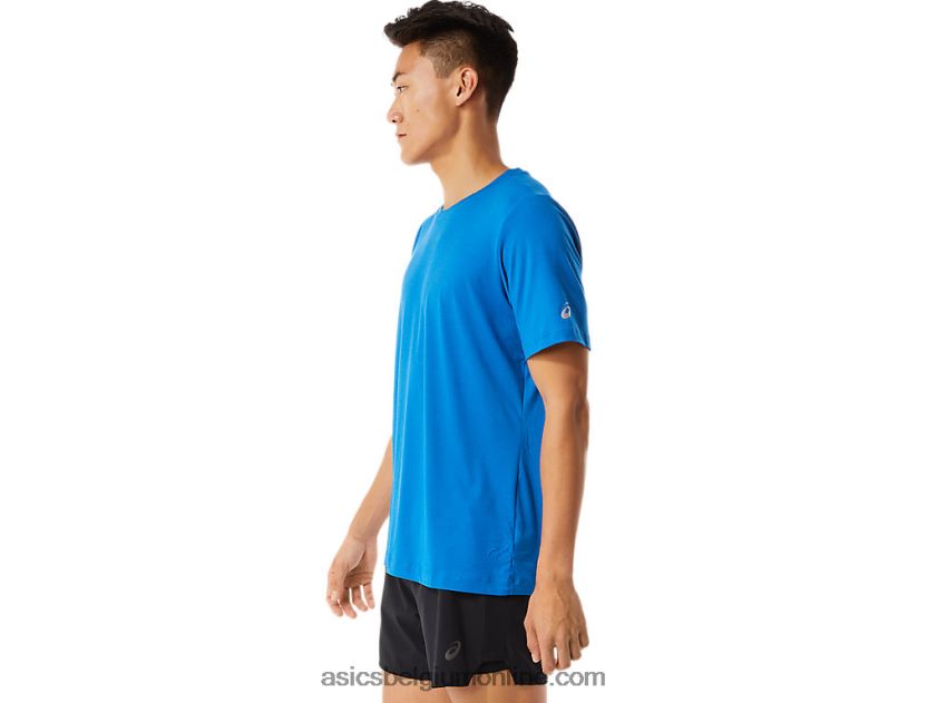 heren hthr tech top met korte mouwen V6HXR21361 franse blauwe heide Asics