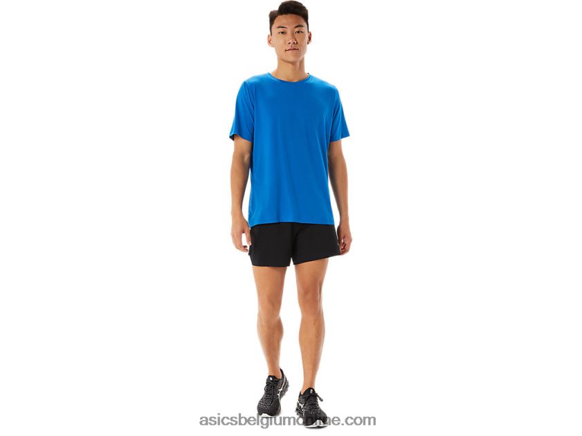 heren hthr tech top met korte mouwen V6HXR21361 franse blauwe heide Asics