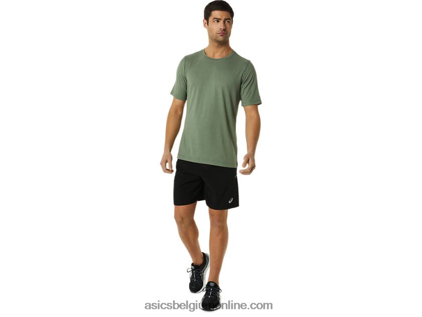 heren hthr tech top met korte mouwen V6HXR21442 korstmos groene heide Asics