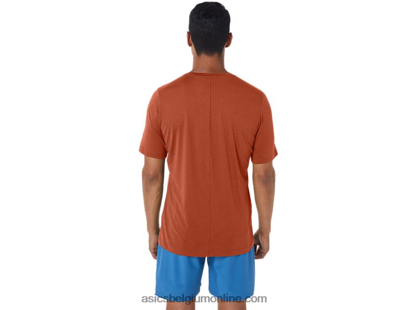 heren hthr tech top met korte mouwen V6HXR2163 spice latte heide Asics