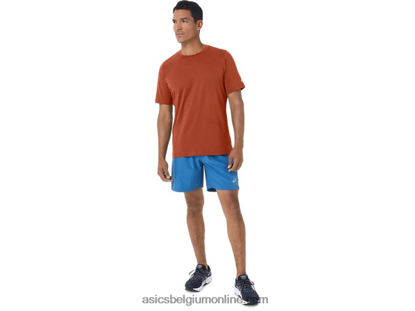 heren hthr tech top met korte mouwen V6HXR2163 spice latte heide Asics