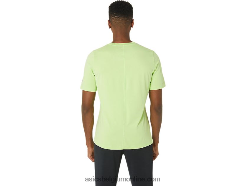 heren hthr tech top met korte mouwen V6HXR216 limoengroene heide Asics