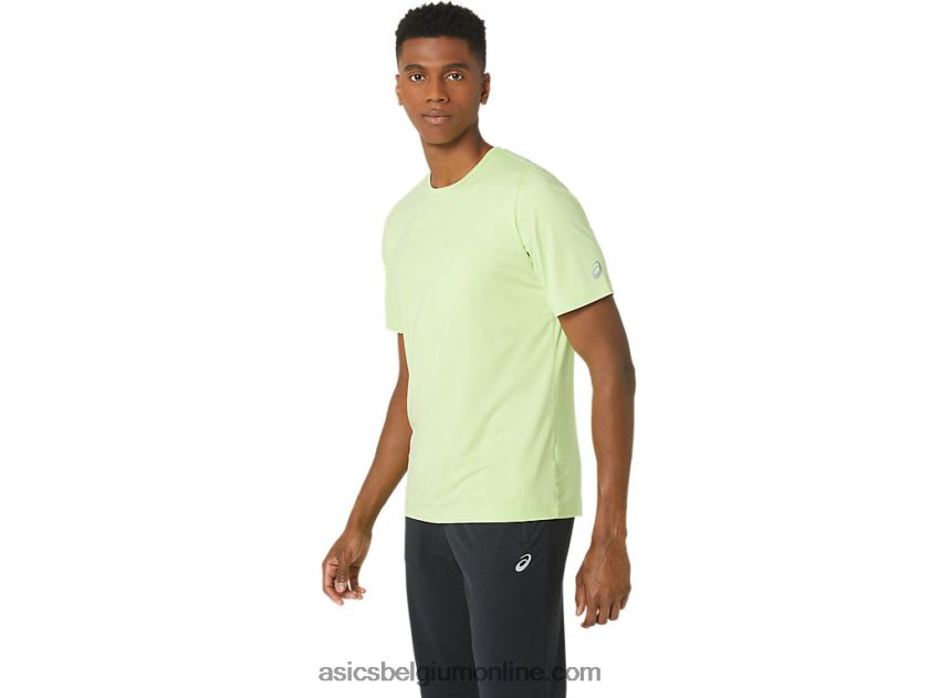 heren hthr tech top met korte mouwen V6HXR216 limoengroene heide Asics