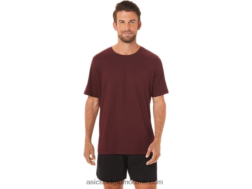 heren hthr tech top met korte mouwen V6HXR21703 diepe marsheide Asics