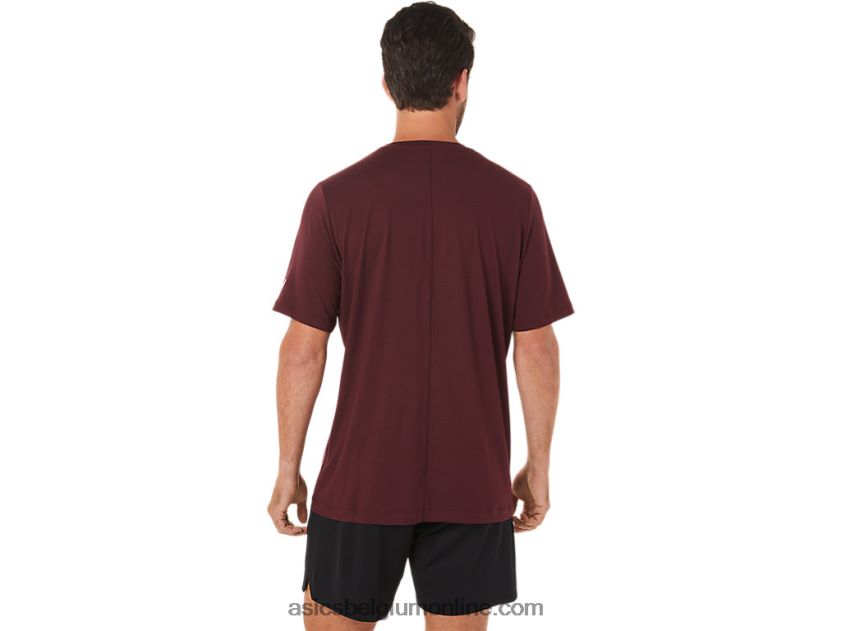 heren hthr tech top met korte mouwen V6HXR21703 diepe marsheide Asics
