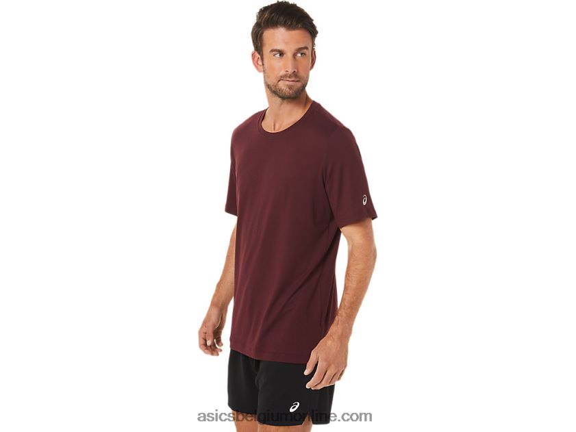 heren hthr tech top met korte mouwen V6HXR21703 diepe marsheide Asics