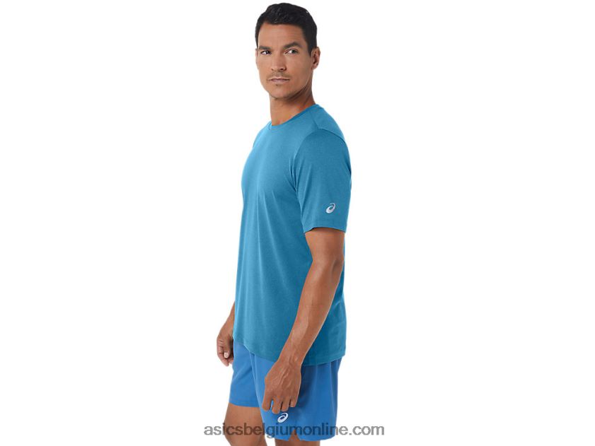 heren hthr tech top met korte mouwen V6HXR2170 eiland blauwe heide Asics