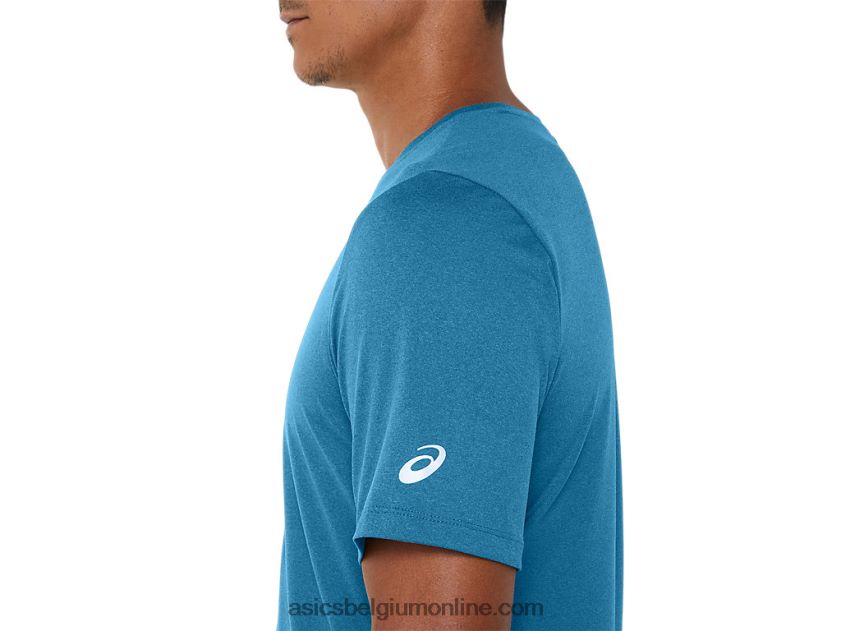 heren hthr tech top met korte mouwen V6HXR2170 eiland blauwe heide Asics