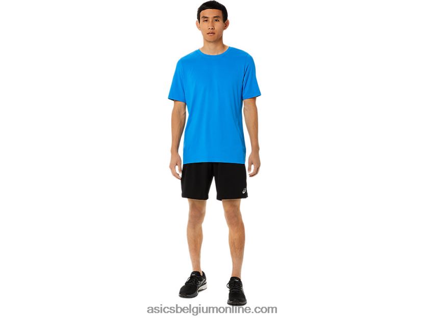 heren hthr tech top met korte mouwen V6HXR21710 elektrische blauwe heide Asics