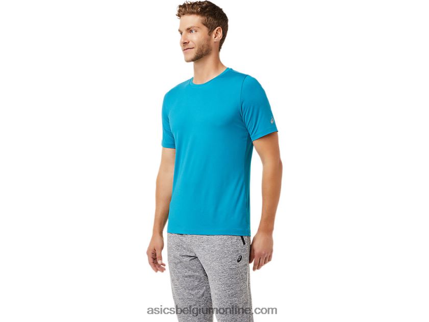 heren hthr tech top met korte mouwen V6HXR22035 groenblauw Asics