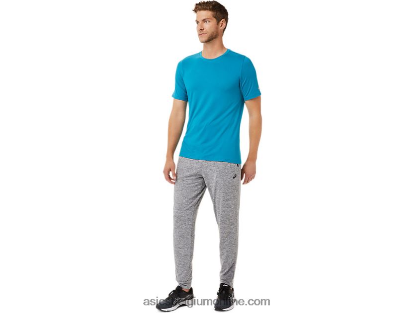 heren hthr tech top met korte mouwen V6HXR22035 groenblauw Asics