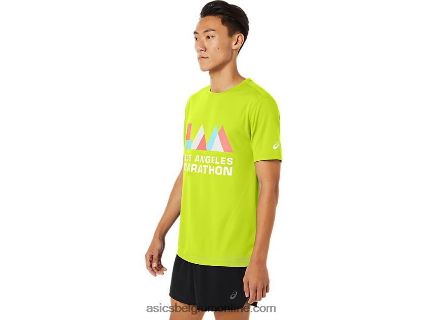 heren la marathon korte mouw V6HXR21625 veiligheid geel Asics