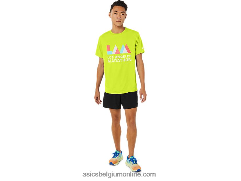 heren la marathon korte mouw V6HXR21625 veiligheid geel Asics