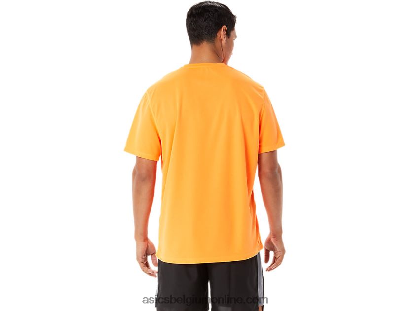 heren lam ready-set ii korte mouw V6HXR21342 schokkend oranje Asics