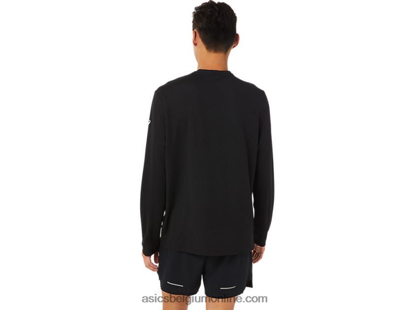 heren lam ready-set ii lange mouw V6HXR21638 prestatie zwart Asics