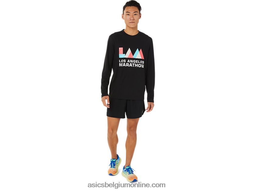 heren lam ready-set ii lange mouw V6HXR21638 prestatie zwart Asics