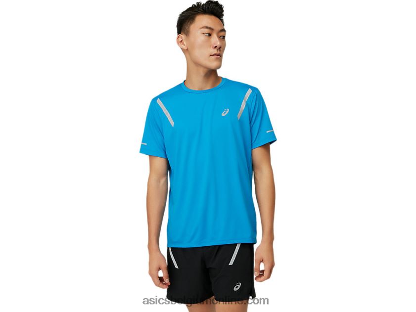 heren lite-show top met korte mouwen V6HXR21674 elektrisch blauw Asics