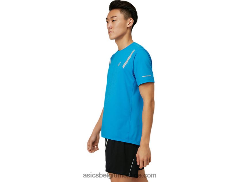 heren lite-show top met korte mouwen V6HXR21674 elektrisch blauw Asics