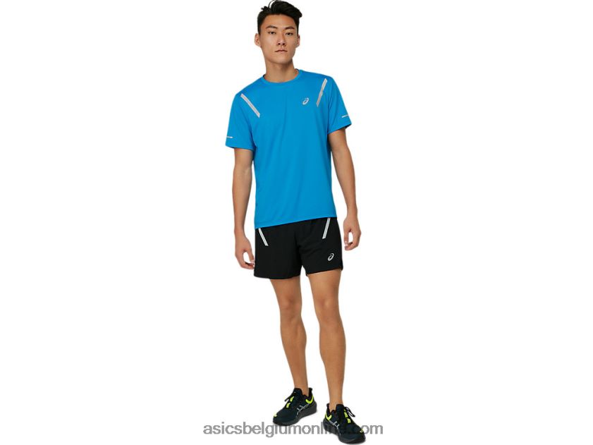 heren lite-show top met korte mouwen V6HXR21674 elektrisch blauw Asics