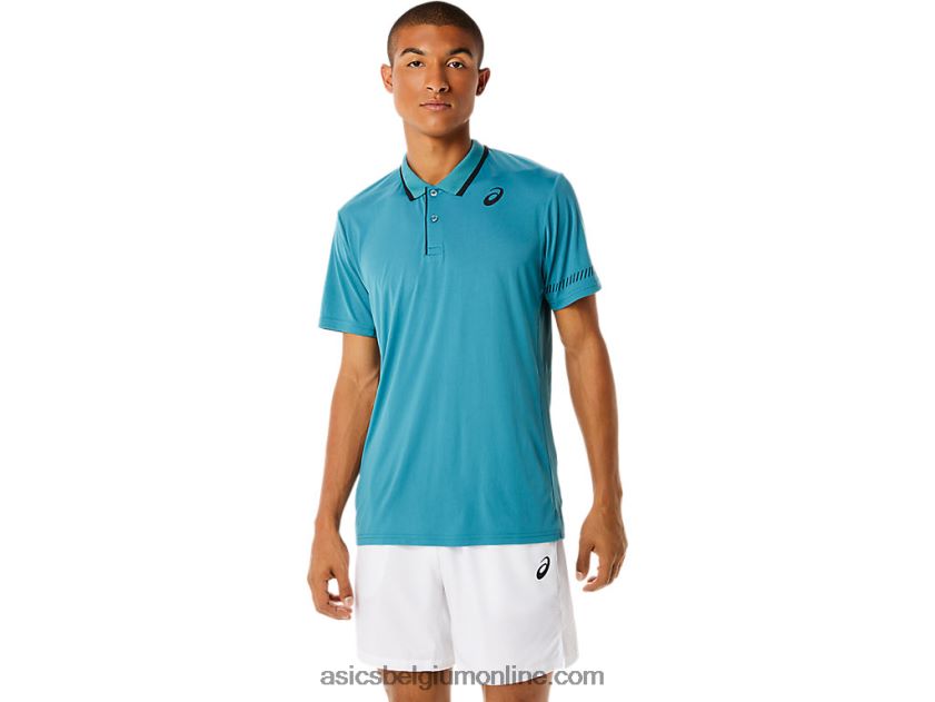 heren poloshirt V6HXR21117 mistige pijnboom Asics