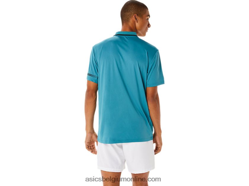 heren poloshirt V6HXR21117 mistige pijnboom Asics