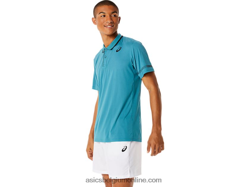 heren poloshirt V6HXR21117 mistige pijnboom Asics