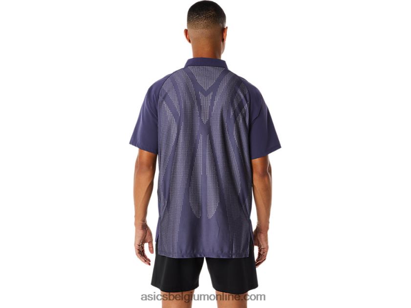 heren poloshirt van actibreeze jacquard V6HXR2221 indigo mist Asics