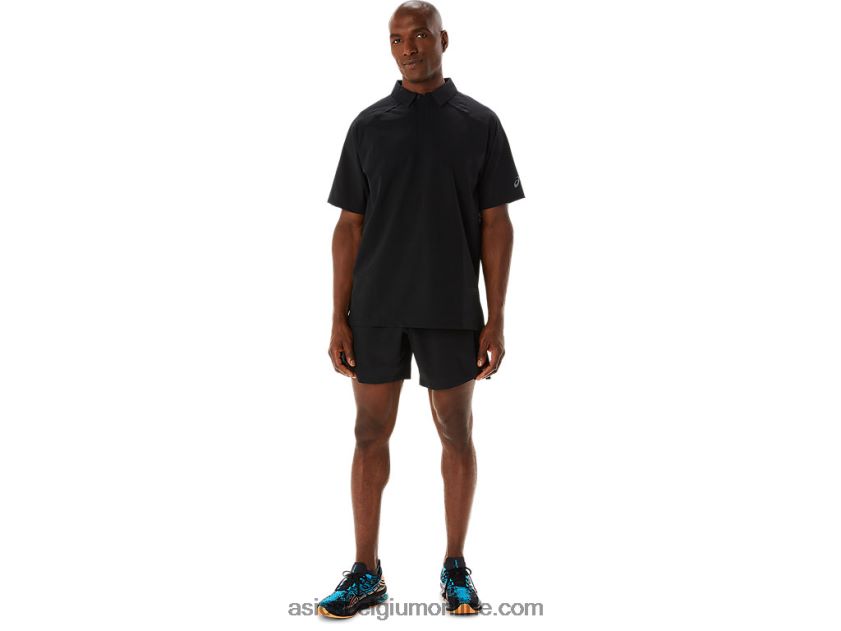 heren poloshirt van actibreeze jacquard V6HXR2270 prestatie zwart Asics