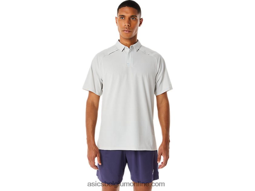 heren poloshirt van actibreeze jacquard V6HXR2275 gletsjer grijs Asics
