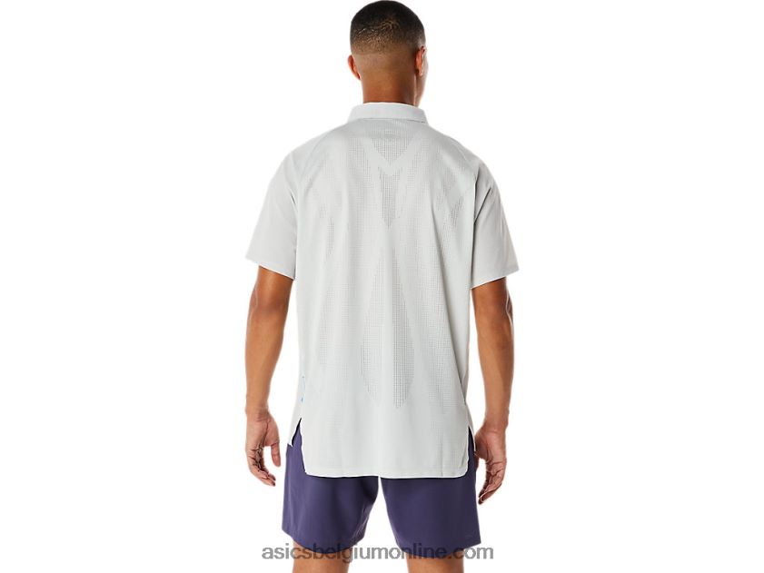 heren poloshirt van actibreeze jacquard V6HXR2275 gletsjer grijs Asics