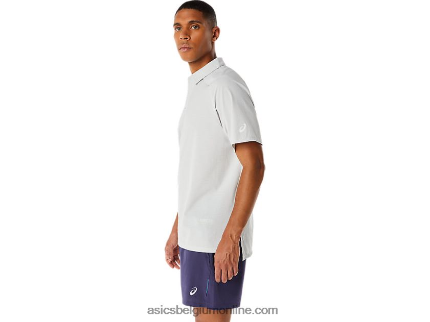 heren poloshirt van actibreeze jacquard V6HXR2275 gletsjer grijs Asics