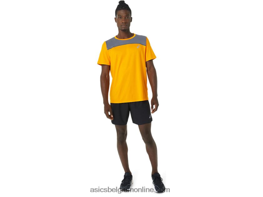 heren pr lyte korte mouw V6HXR21081 barnsteen/metropool Asics