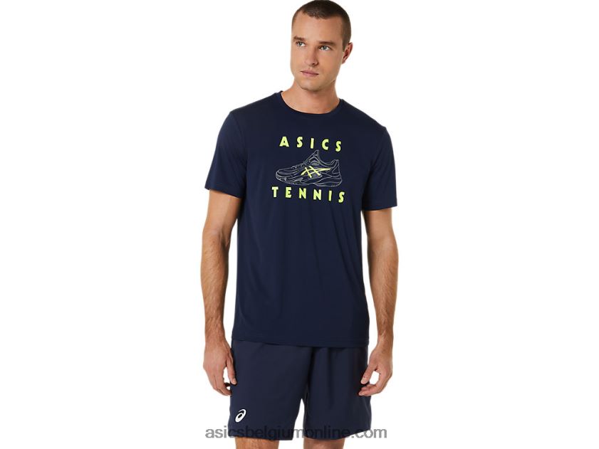 heren pumps met grafisch T-shirt V6HXR2520 middernacht Asics