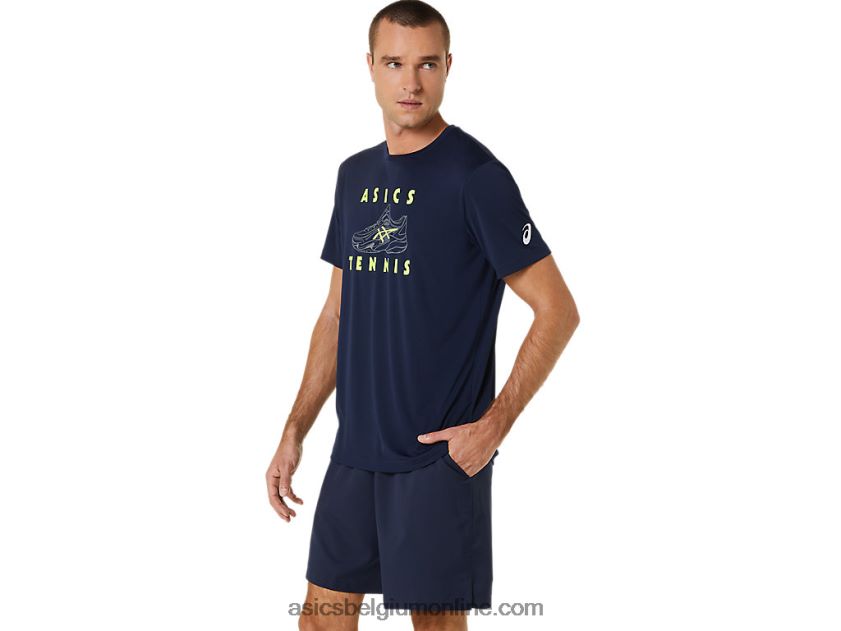 heren pumps met grafisch T-shirt V6HXR2520 middernacht Asics