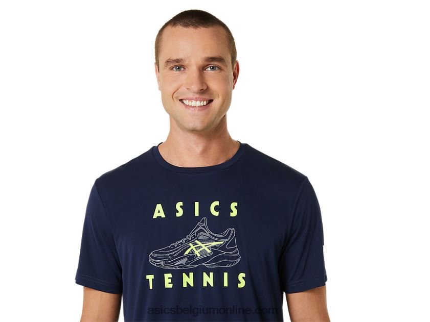 heren pumps met grafisch T-shirt V6HXR2520 middernacht Asics