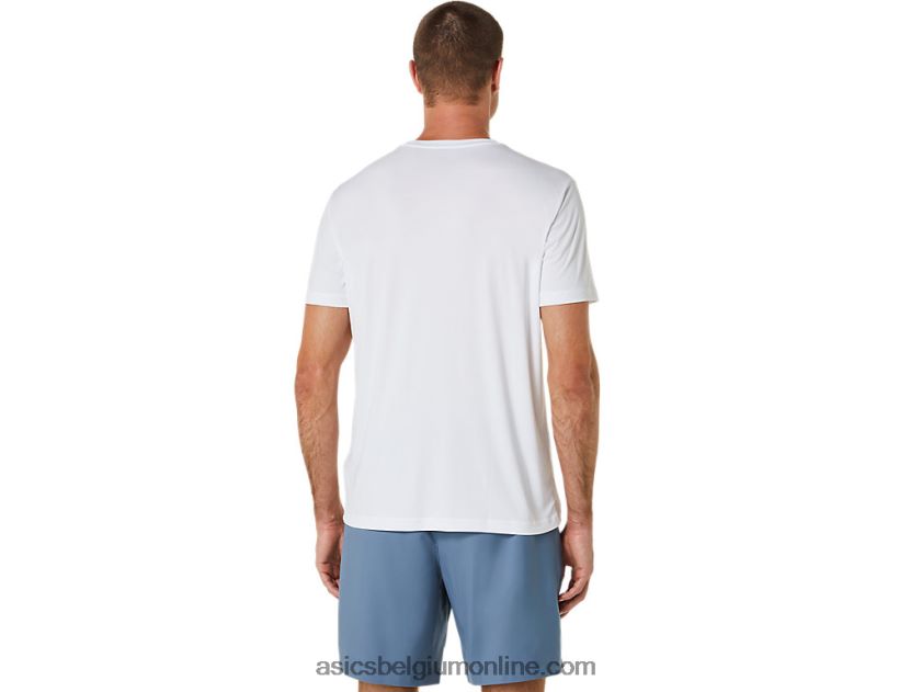 heren pumps met grafisch T-shirt V6HXR2534 briljant wit Asics