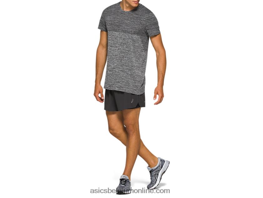 heren race naadloze korte mouw V6HXR22047 prestatie zwart Asics